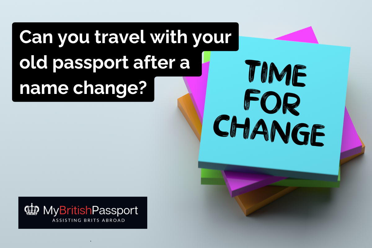 can I travel with my uk passport after a name change