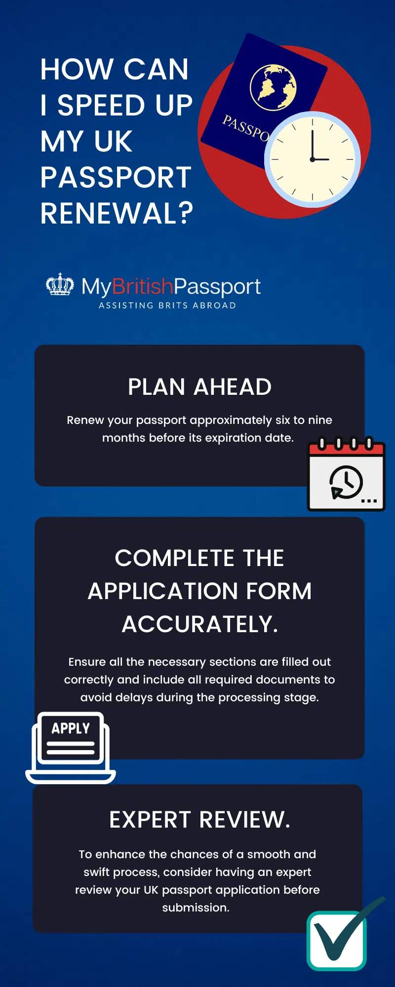 Infographic: How can I speed up my UK passport renewal?