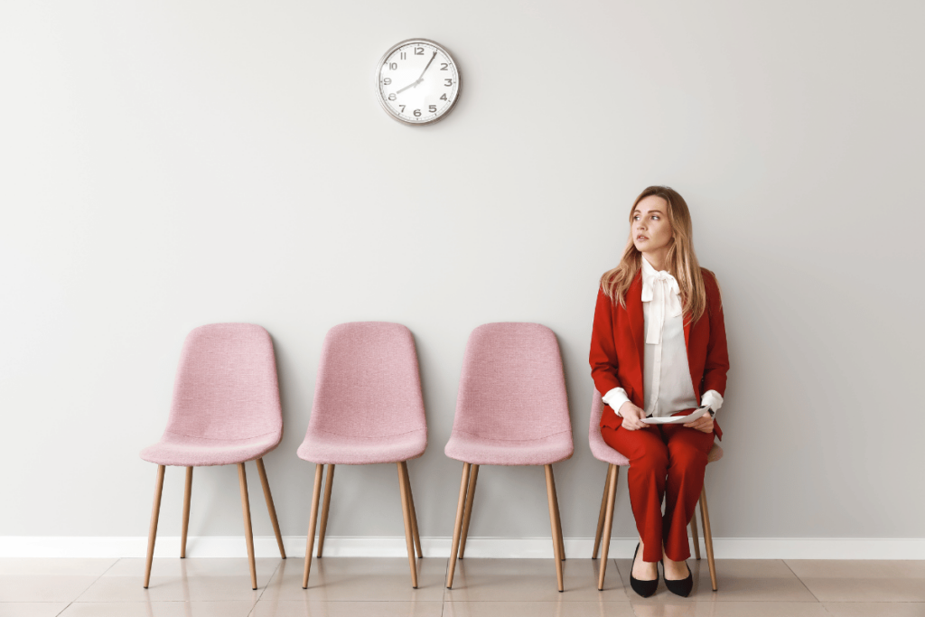 Woman waiting for British passport renewal