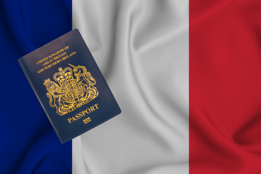 British passport infant of French flag