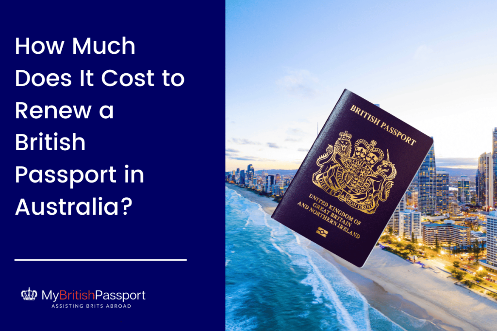 cost to renew UK passport in Australia
