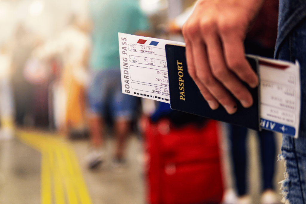Passport at airport (UK) 